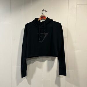 Gymshark Black Cropped Hoodie size L